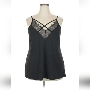 Black Lace Trim Cami Top